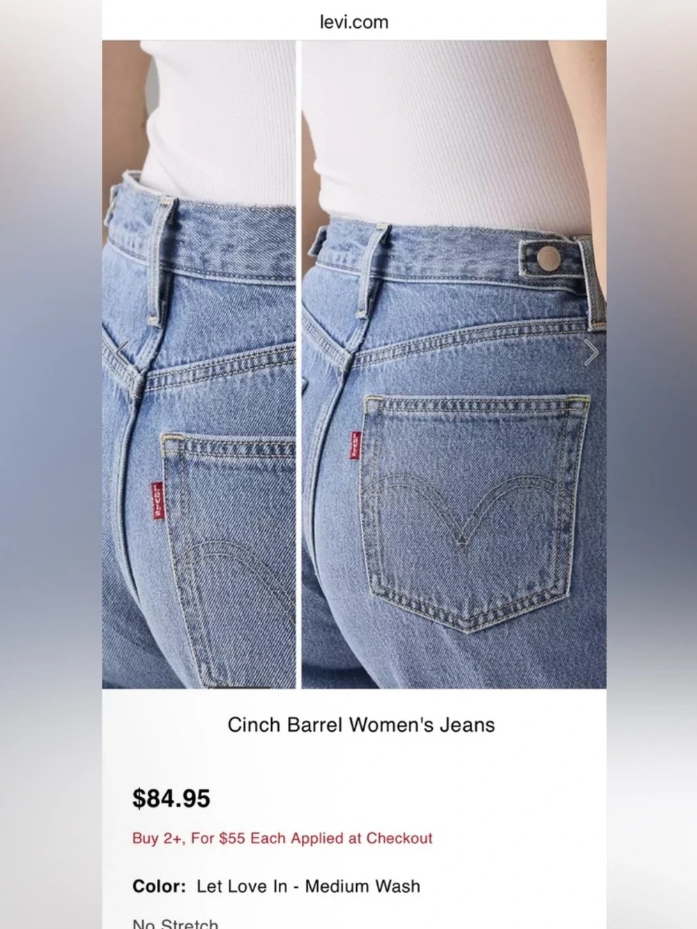 Levi's Light Blue Wide Barrel Leg Cinch Jeans 29x31 - Picture 8 of 11